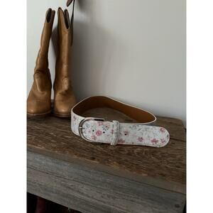 The Tailored Sportsman Wide Floral Handmade Show Belt Small Western Wear
